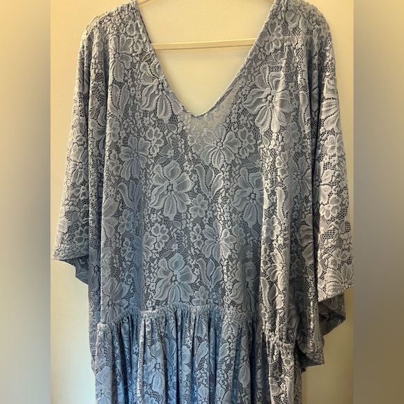 Zelie For She Essence of Heritage Lace Dress in Blue, Plus Size - Picture 6 of 10